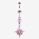 Dangling Shine Drops Belly Button Ring