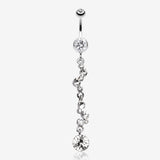 Crystal Journey Swirl Belly Ring