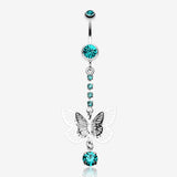 Sparkle Flutter Butterfly Belly Button Ring