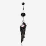 Jeweled Angel Wing Sparkle Belly Ring