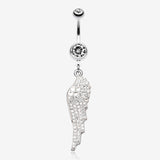 Jeweled Angel Wing Sparkle Belly Ring