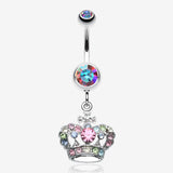 The Majestic Crown Belly Button Ring