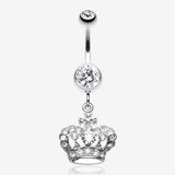 The Majestic Crown Belly Button Ring