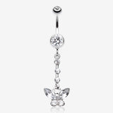 Butterfly Sparkly Belly Button Ring