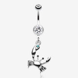 Fiddler Crab Dangle Belly Button Ring