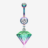 Colorline Urban Iridescent Diamond Belly Button Ring