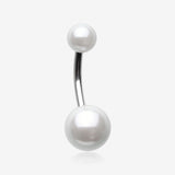 Pearlescent Luster Basic Belly Button Ring