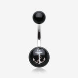 Classic Anchor Acrylic Logo Belly Button Ring