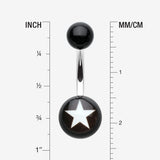 Detail View 1 of Nova Star Acrylic Belly Button Ring-White
