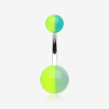 Two Toned Glow in the Dark Acrylic Belly Button Ring*
