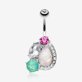 Sparkle Opal Medley Belly Button Ring