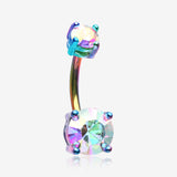 Colorline Brilliant Sparkle Gem Prong Set Belly Button Ring