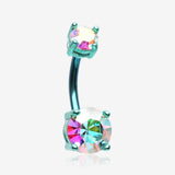 Colorline Brilliant Sparkle Gem Prong Set Belly Button Ring