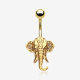 Golden Ganesha Elephant Belly Button Ring