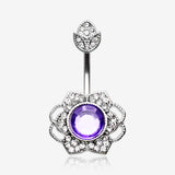 Antique Meadow Flower Belly Button Ring