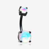 Colorline Iridescent Revo Sparkle Prong Set Belly Button Ring