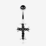 Cross Sparkle Belly Ring