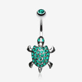 Adorable Turtle Dance Belly Ring