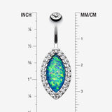 Detail View 1 of Opal Diamante Belly Button Ring-Clear Gem