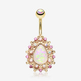 Golden Eirene Opal Belly Button Ring
