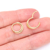 Detail View 3 of Pure24K Implant Grade Titanium Double Crossing Layer Clicker Hoop Ring
