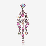 Vintage Boho Chandelier Reverse Belly Button Ring