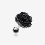 Dainty Rose Cartilage Earring-Black