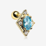 Golden Astraea Sparkle Diamond Cartilage Tragus Earring