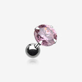 Round Gem Crystal Cartilage Earring-Pink