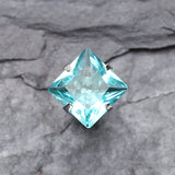 Detail View 2 of Square Gem Crystal Cartilage Earring-Aqua