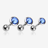 Detail View 1 of Gem Sparkle Cartilage Tragus Earring-Blue