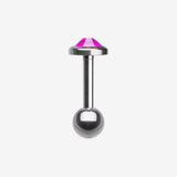 Detail View 3 of Gem Sparkle Cartilage Tragus Earring-Fuchsia