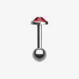 Detail View 3 of Gem Sparkle Cartilage Tragus Earring-Red