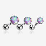 Detail View 1 of Opal Sparkle Cartilage Tragus Earring-Purple