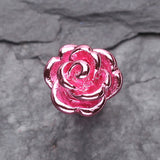 Detail View 2 of Colorline Steel Rose Cartilage Earring-Pink