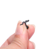 Detail View 2 of Blackline Snake Swiggle Steel Cartilage Tragus Barbell Stud