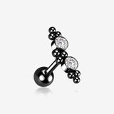 Blackline Bali Beads Arch Sparkle Cartilage Tragus Barbell Stud
