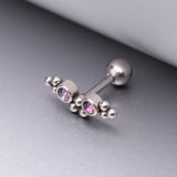 Detail View 1 of Bali Beads Arch Sparkle Cartilage Tragus Barbell Stud-Vitrail Medium