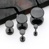 Detail View 2 of Blackline Steel Plate Cartilage Tragus Earring