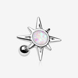 Cosmic Sunburst Opal Cartilage Tragus Earring