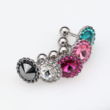 Studded Gem Crystal Cartilage Earring-Pink