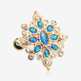 Golden Opal Roesia Ornate Cartilage Tragus Earring