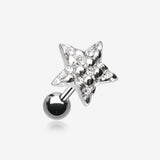 Fluffy Star Multi-Gem Cartilage Earring