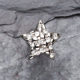 Detail View 2 of Fluffy Star Multi-Gem Cartilage Earring-Clear Gem