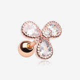 Rose Gold Shimmering Dayflower Cartilage Tragus Earring