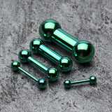 Detail View 1 of Colorline PVD Basic Steel Barbell-Green