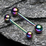 Detail View 1 of Colorline PVD Basic Steel Barbell-Rainbow