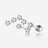 Aquarius Zodiac Multi-Gem Sparkles Cartilage Tragus Barbell