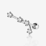 Aeries Zodiac Multi-Gem Sparkles Cartilage Tragus Barbell-Clear Gem 