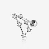 Capricorn Zodiac Multi-Gem Sparkles Cartilage Tragus Barbell